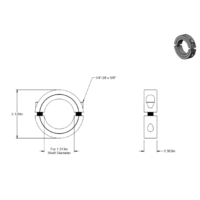 Double Split Shaft Collar, for 1 ½ inch diameter product gallery