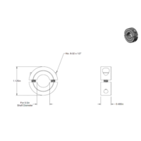 Double Split Shaft Collar, for ½ inch diameter product gallery