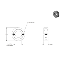 Double Split Shaft Collar, for ¾ inch diameter product gallery
