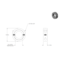 Double Split Shaft Collar, for ⅞ inch diameter product gallery