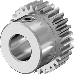 Metal Gear - 20 Degree Pressure Angle Round Bore with Set Screw, 48 Pitch, 30 Teeth