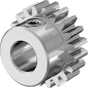 Metal Gear - 20 Degree Pressure Angle Round Bore with Set Screw, 32 Pitch, 20 Teeth