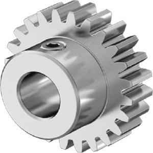 Metal Gear - 20 Degree Pressure Angle Round Bore with Set Screw, 32 Pitch, 24 Teeth