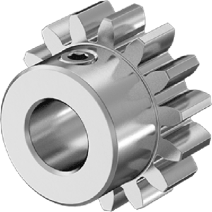 Metal Gear - 20 Degree Pressure Angle Round Bore with Set Screw, 24 Pitch, 15 Teeth