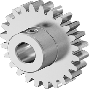 Metal Gear - 20 Degree Pressure Angle Round Bore with Set Screw, 24 Pitch, 24 Teeth