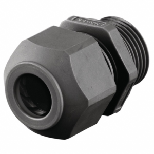 Liquid Tight Cord Connector: Nylon, PG7, Male, 0.11 in to 0.25 in, Black, 1 3/16 in Overall Lg